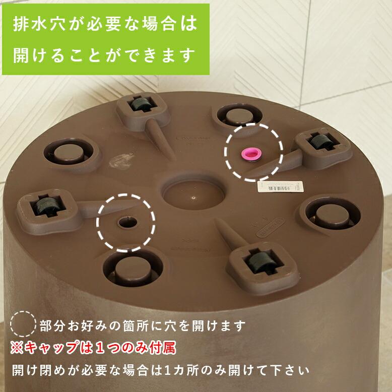 植木鉢 大型 パール ブラウン 19号鉢 大きい 軽い プランターイタリア