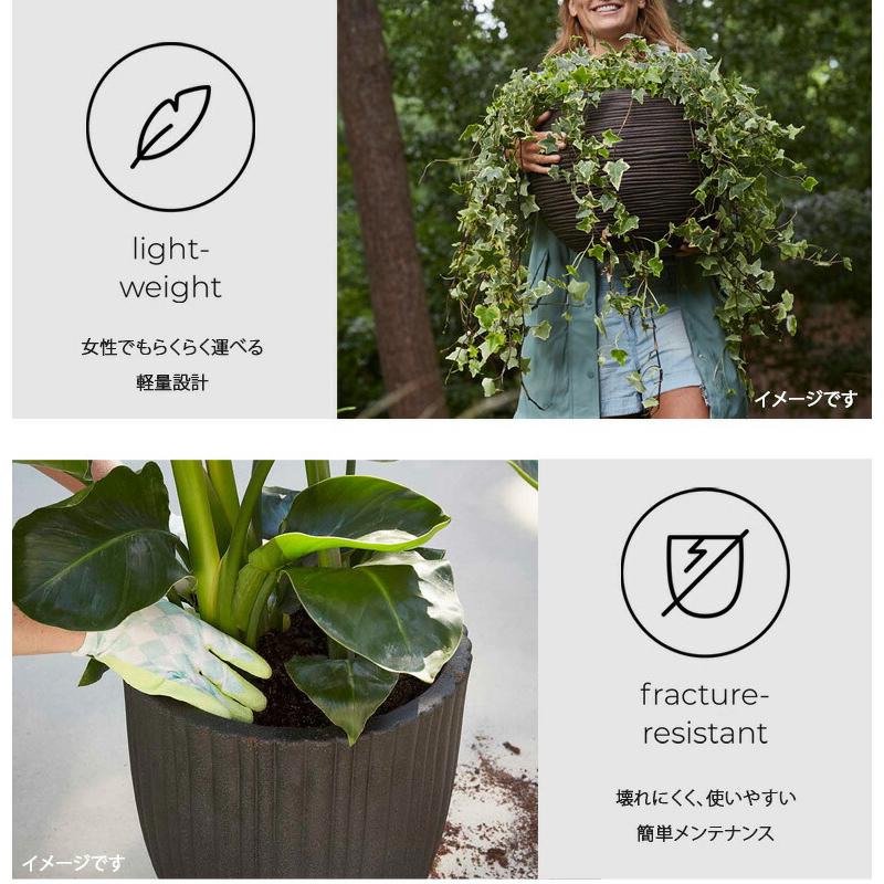 植木鉢 縦長鉢 大型プランター おしゃれ カピ  レクタングルアーバンスムース78cm 9号 ブラック |  | 09