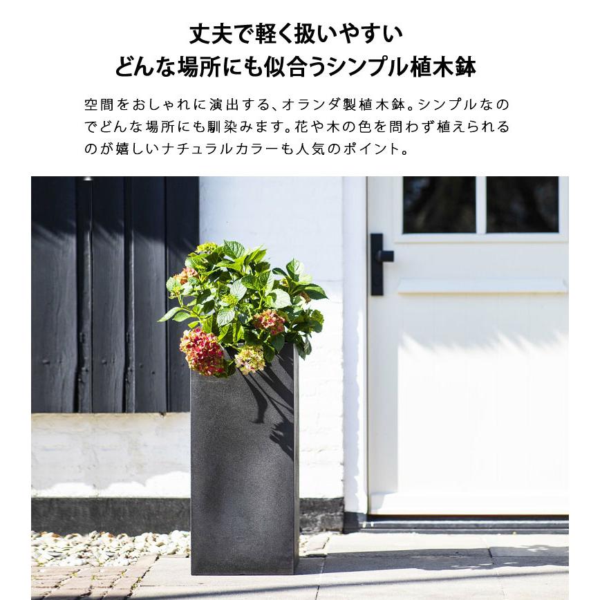 植木鉢 縦長鉢 大型プランター おしゃれ カピ  レクタングルアーバンスムース78cm 9号 ブラック |  | 05