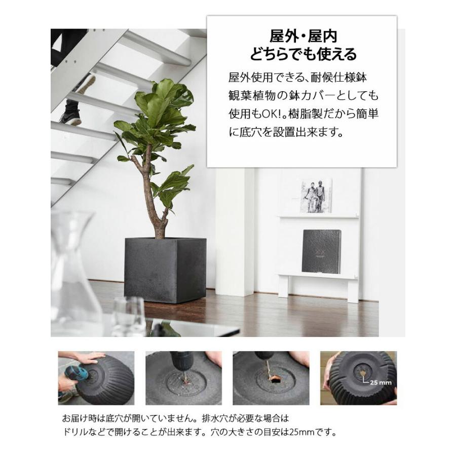 植木鉢 縦長鉢 大型プランター おしゃれ カピ  レクタングルアーバンスムース78cm 9号 ブラック |  | 06