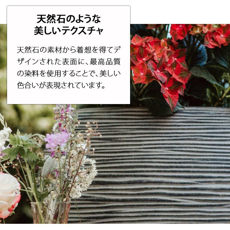 植木鉢 プランター 軽量 樹脂製 カピ トールエレガントロウ リブ アイボリー ブラック hnw1 :kofi1131-0:DEPOS ...