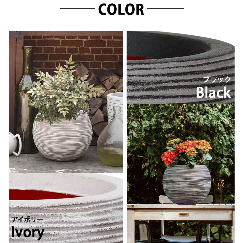 植木鉢 大型植木鉢 樹脂製 鉢 大型プランター 丸型 カピ ブラック