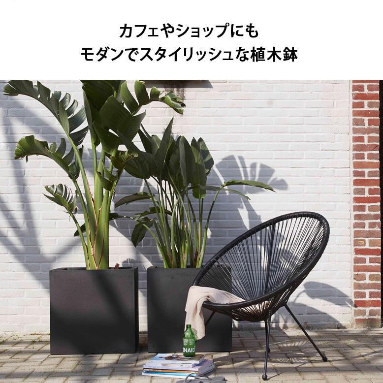 植木鉢 Capi キューブポット スムース 50cm 送料無料 鉢カバー 大型