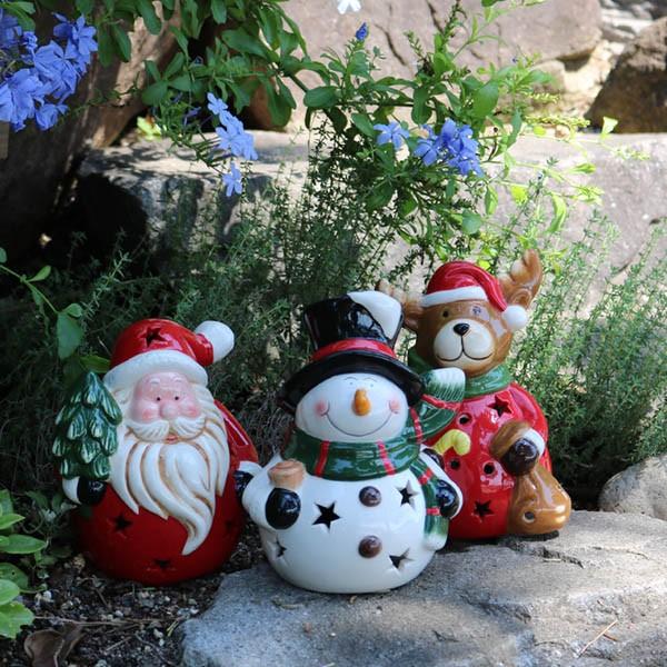 イルミネーション ソーラーライト サンタとゆかいな仲間たち3点セット