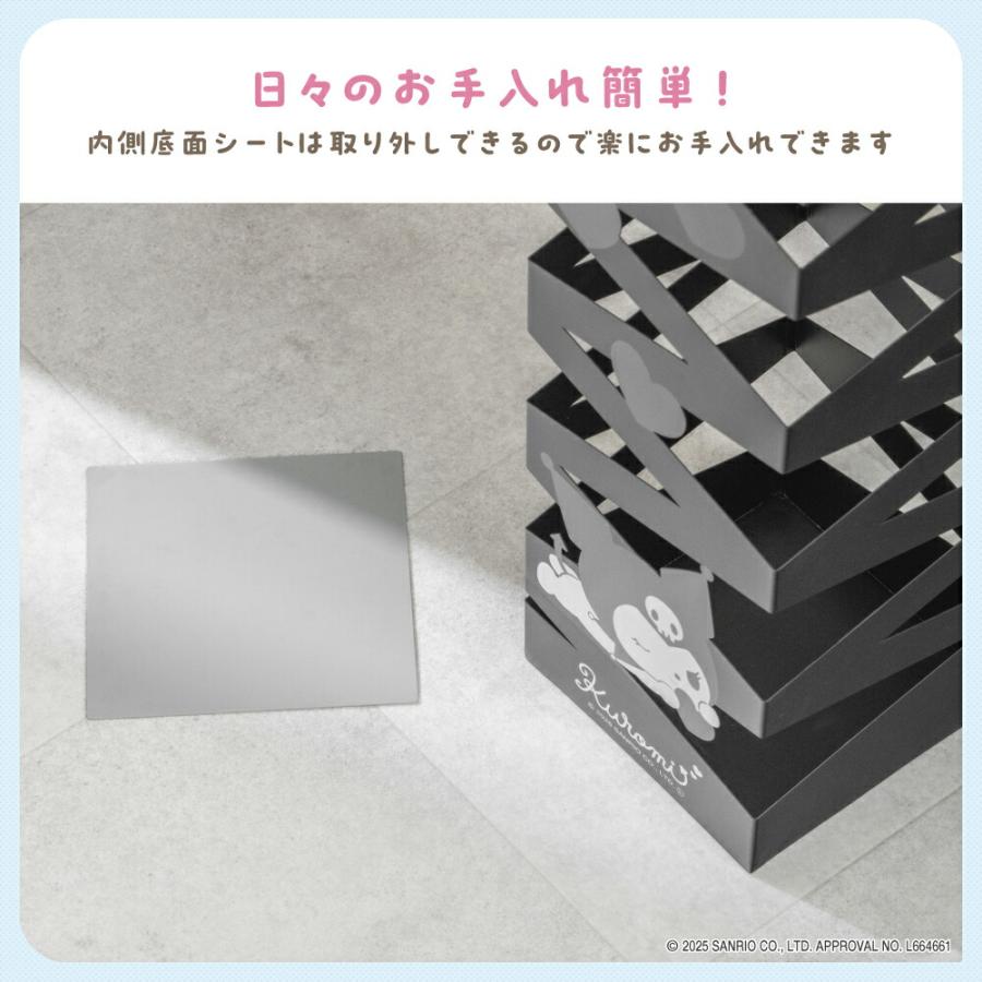 サンリオキャラクターズ サンリオ 傘立て 大容量 傘たて 傘立 モノトーン コンパクト かさ立て 玄関収納 傘置き 玄関前 玄関 武田 アイアン傘立て キティ クロミ | sanrio | 06