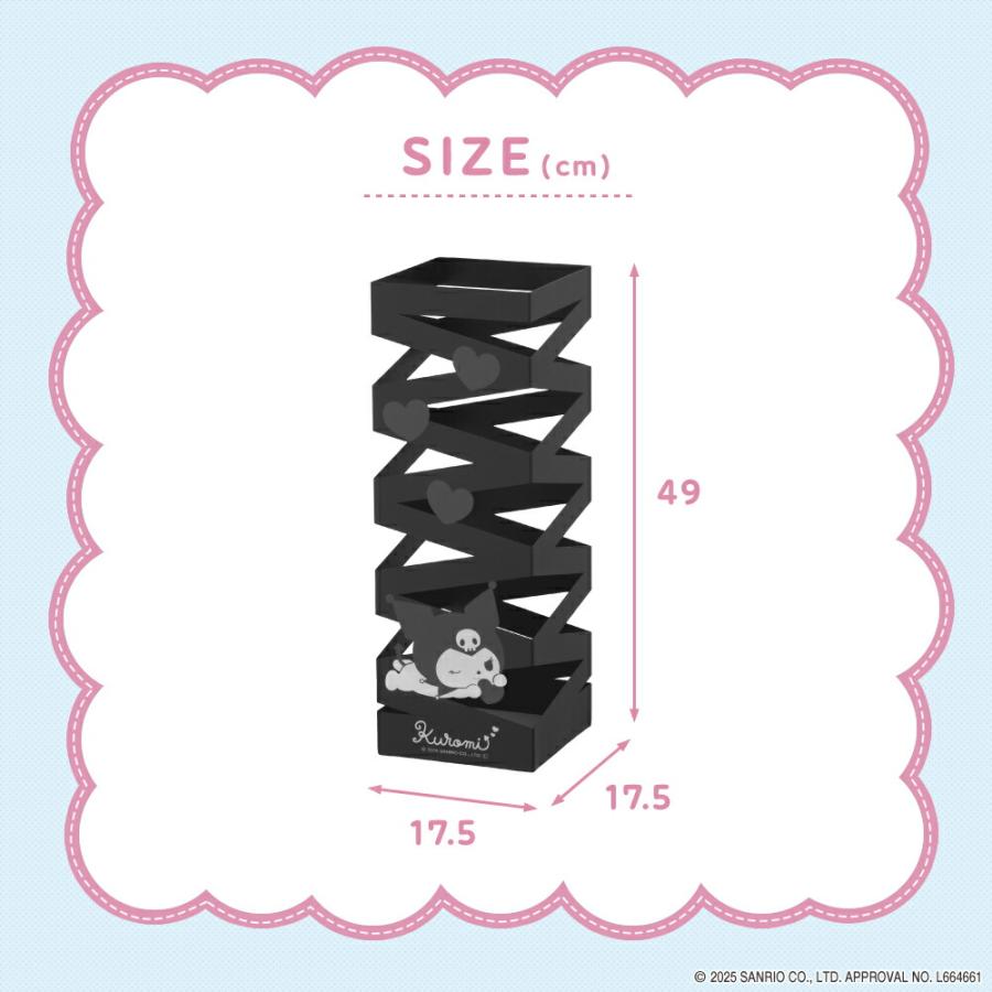 サンリオキャラクターズ サンリオ 傘立て 大容量 傘たて 傘立 モノトーン コンパクト かさ立て 玄関収納 傘置き 玄関前 玄関 武田 アイアン傘立て キティ クロミ | sanrio | 09