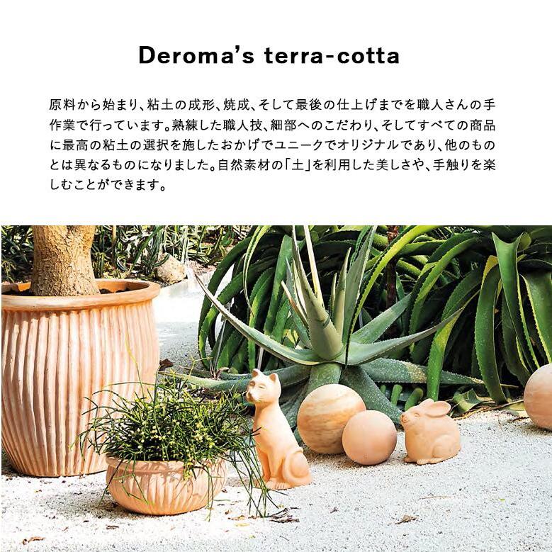 【直接引き渡し】イタリアDEROMA社　テラコッタプランター　3個　ツタ模様 植木鉢 素焼き テラコッタ 3号鉢 プランター イタリア DEROMA キット