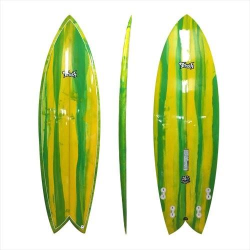 Fresh サーフボード (ウレタンフォーム）60 21.5 2.6 FR-TIG-600PU-AA-GREEN-611-5307