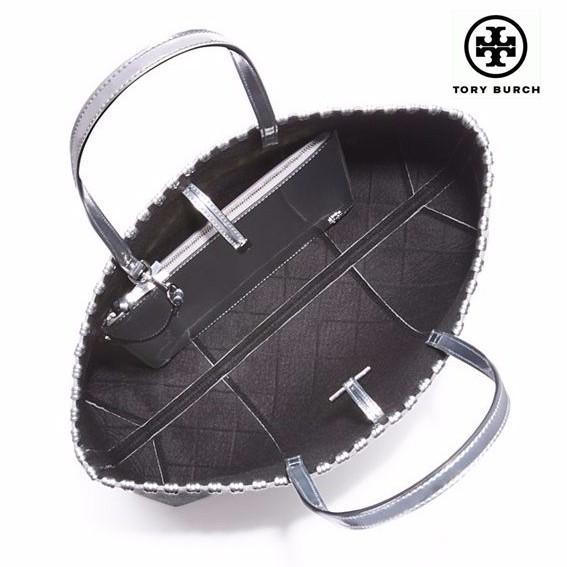 トリーバーチ バッグ ブロックT フェルト トートバッグ ポーチ付き Tory Burch BLOCK-T FELT TOTE(GRAY/SILVER) 31107 | TORY BURCH | 04