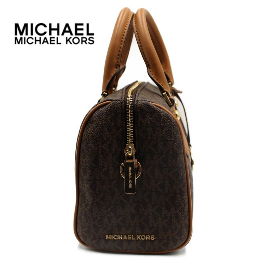 【新品未使用】MICHAEL KORS ブラウン ハンドバッグ ショルダー付き 公式アウトレット】SHEILA センタージップ サッチェル スモール