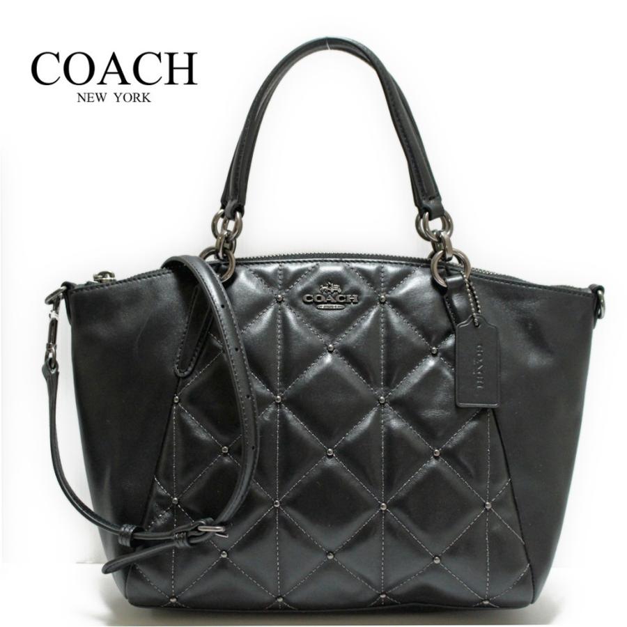COACH ブラック キルティングショルダーバッグ COACH ブラック キルティング ショルダーバッグ - メルカリ