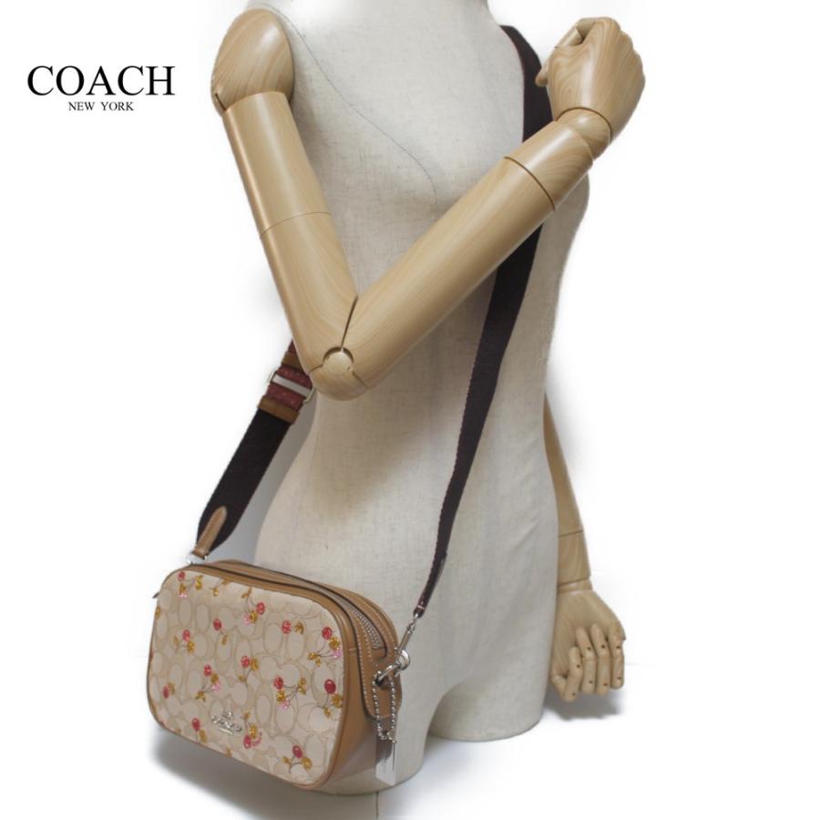 コーチ バッグ ショルダーバッグ ミニポシェット シグネチャー チェリー アウトレットア COACH  ISLA CHAIN CROSSBODY IN SIGNATURE JACQUARD WITH CHERRY PRINT | COACH | 02