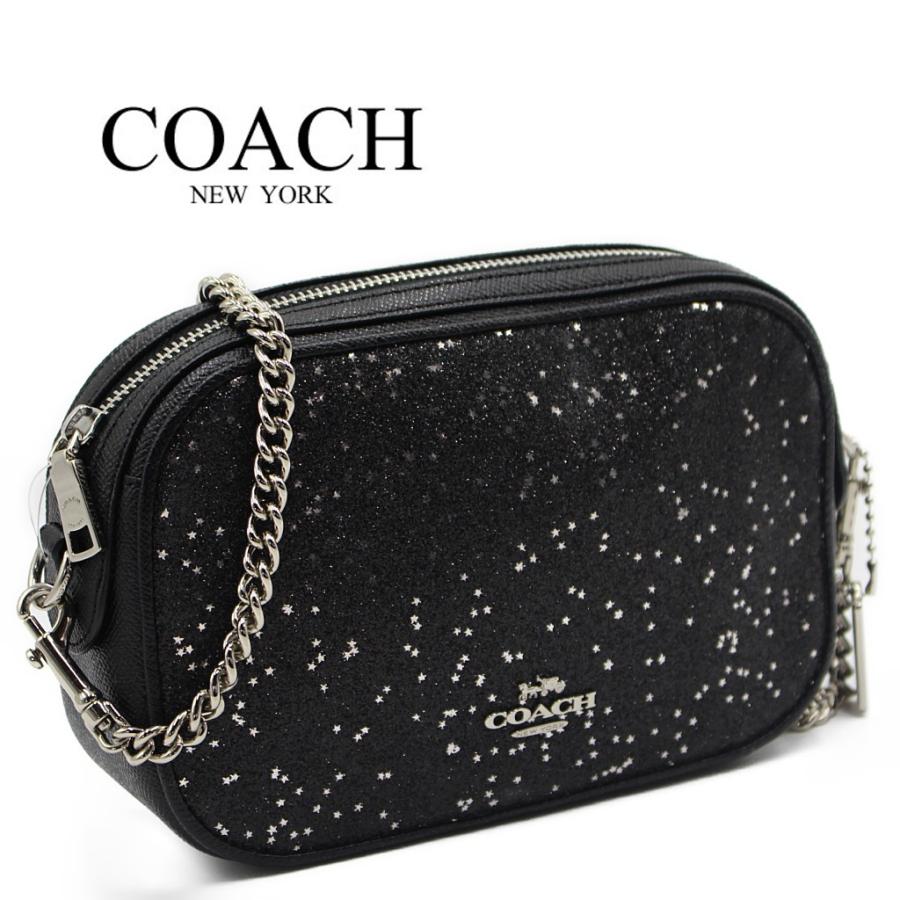 【美品】glitter グリッター ショルダーバッグ ブラック COACH コーチ ショルダーバッグ ミニバッグ ポシェット キラキラ