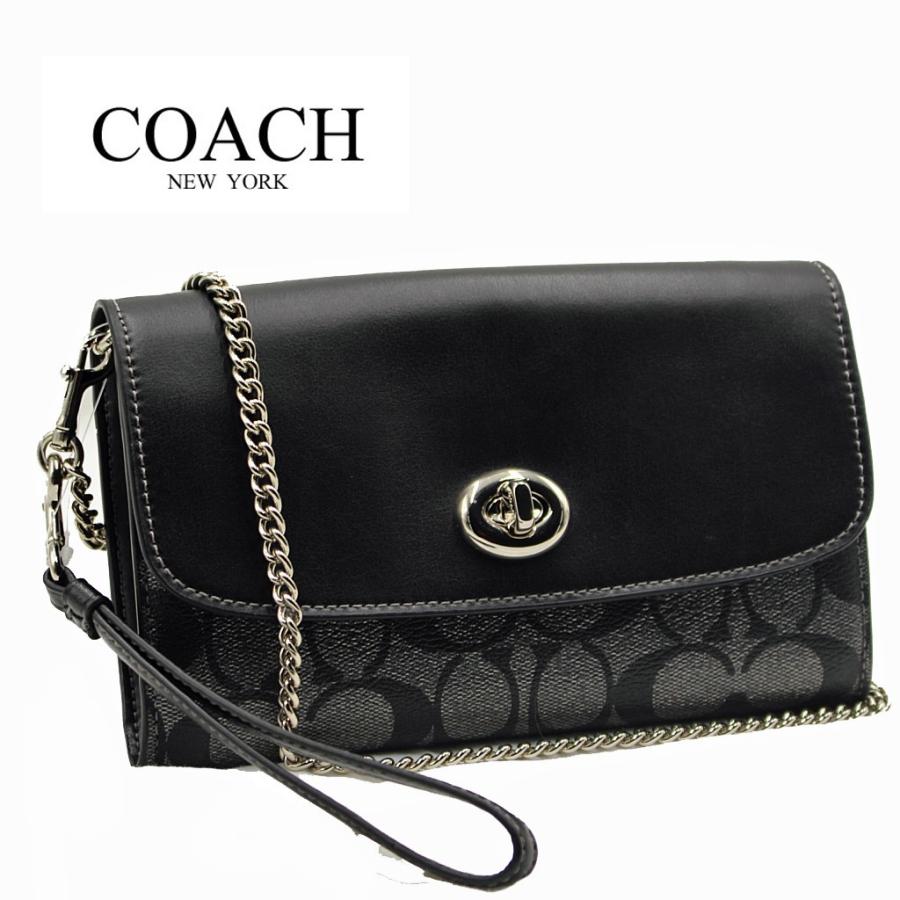 コーチ ショルダーバッグ ミニバッグ ポシェット お財布ショルダー COACH CHAIN CROSSBODY IN SIGNATURE CANVAS | COACH | 01