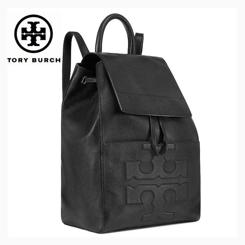 トリーバーチ バッグ リュック レザー バックパック ブラック Tory Burch BOMBEーT FLAP BACKPACK