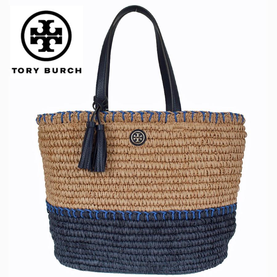 トリーバーチ バッグ かごバッグ トートバッグ タッセル付き Tory Burch STRAW TOTE｜modstore