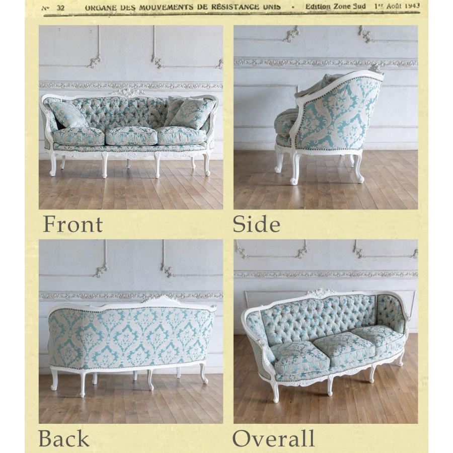 FAC5 イタリア製 ロココ様式 猫脚 レリーフ 3人掛けソファ トリプルソファ FAC5 イタリア製 ロココ様式 猫脚 レリーフ 3人掛けソファ トリプル