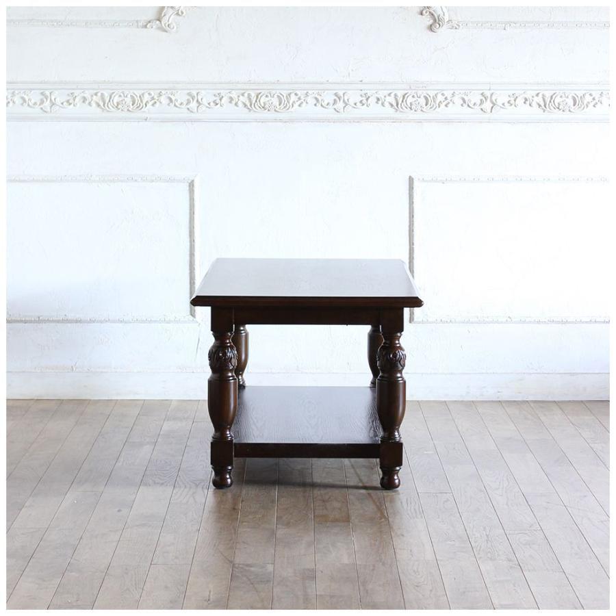 コーヒーテーブル（イギリス　ハロッズで購入） ローテーブル アンティーク ロココ コーヒーテーブル エレガント 茶色