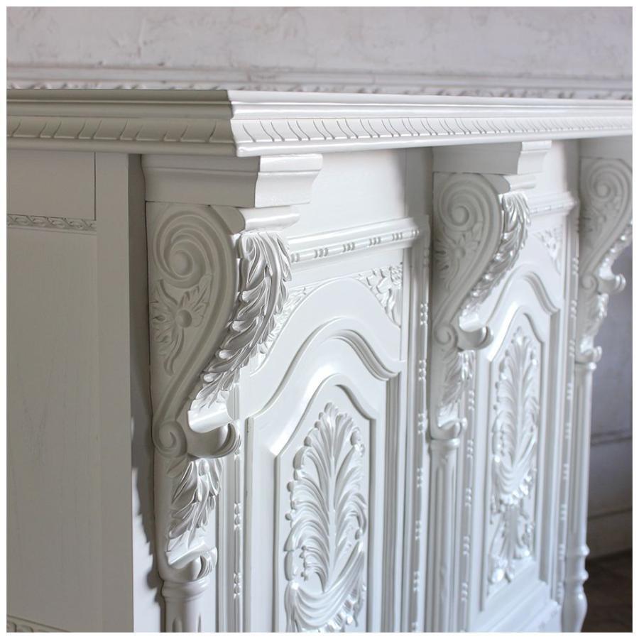 アンティーク　バロック式 ロココ調　レジカウンター　幅120CM　ホワイト 楽天市場】アンティーク カウンター ロココ調家具 レジ