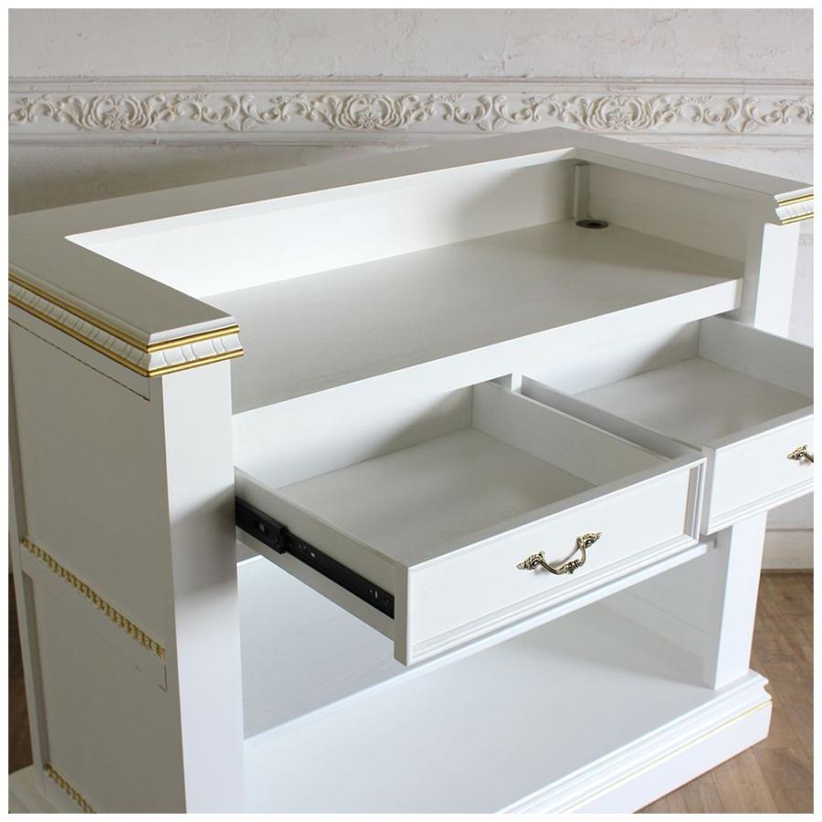 レジカウンター バーテーブル アンティーク 収納 受付カウンター