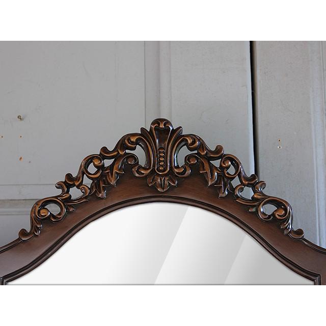 ロココ調　アンティーク　猫足　ドレッサー　三面ミラー 3面鏡 ドレッサー アンティーク ロココ 猫脚 化粧台