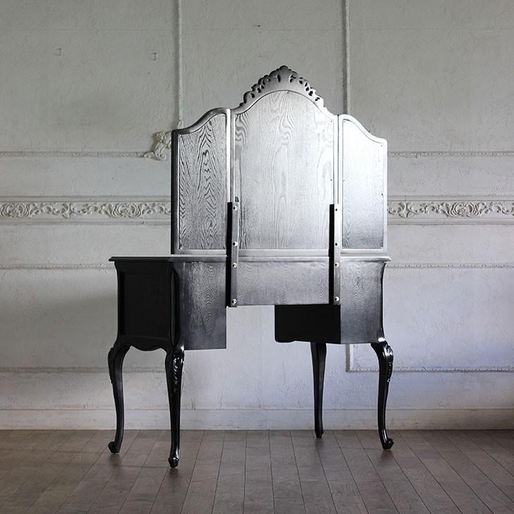 3面鏡 ドレッサー アンティーク ロココ 猫脚 化粧台