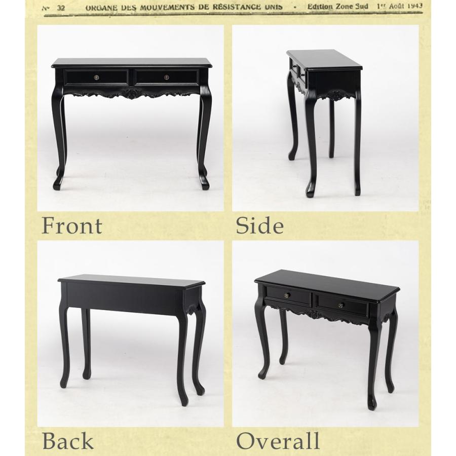 コンソールテーブル 机 サイドテーブル アンティーク風 ロココ調