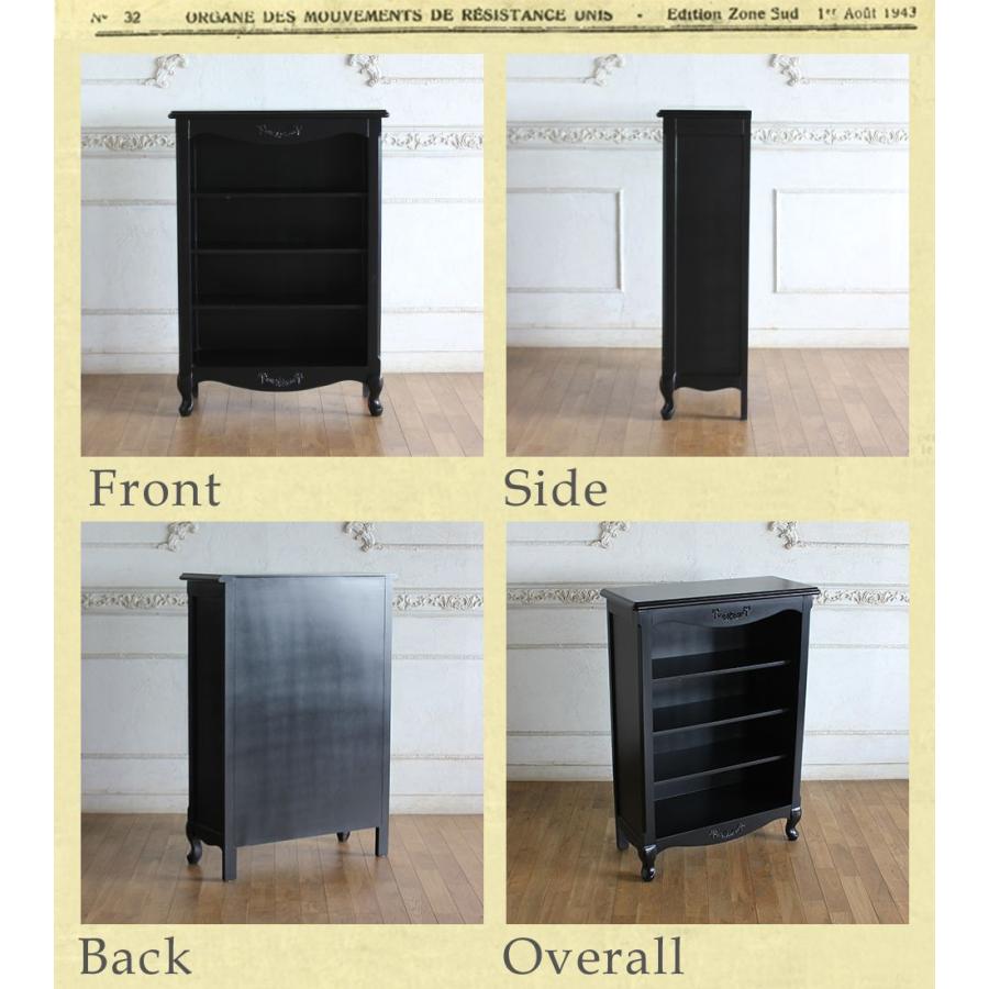 収納家具 オープンキャビネット アンティーク風 ロココ調 猫脚 本棚