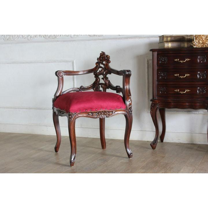 ロココ アームチェア アンティーク マホガニー 猫脚 mg605 リプロ B 44