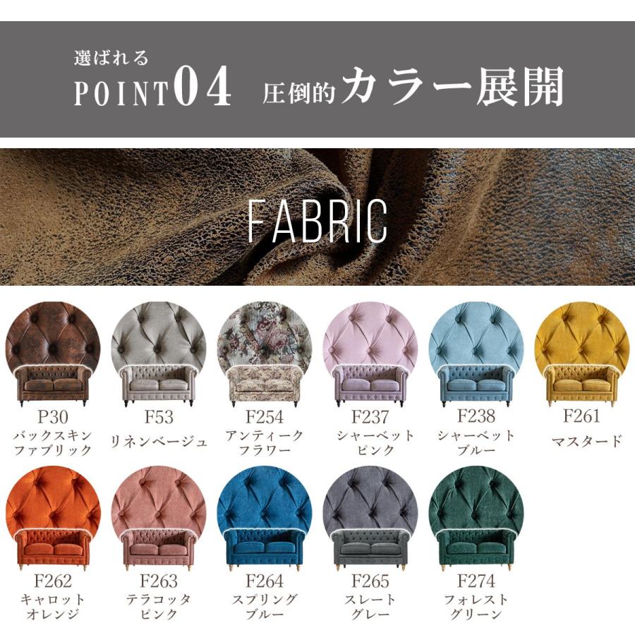 チェスターフィールド ソファ 鋲打ち 英国風 2p アンティーク コンパクト pvc ベルベット ファブリック 布　ヴィンセント 2人掛け vc2 リプロ D 132*78*69 |  | 54