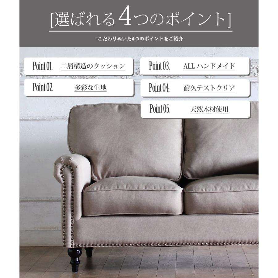 ヴィンテージ ソファ 3人掛け アンティーク コンパクト ライトグレー