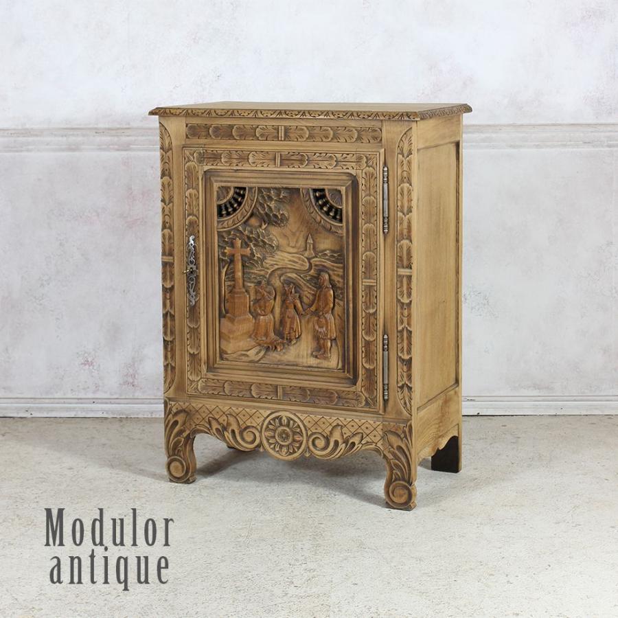 英国アンティーク木製ウォールシェルフ/飾り棚キャビネット/ラック(88