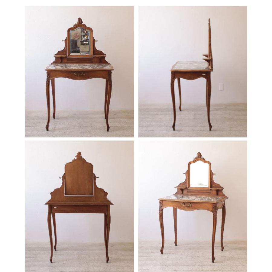 アンティーク家具 ドレッサー 一面 鏡 化粧 メイク 台 イギリス