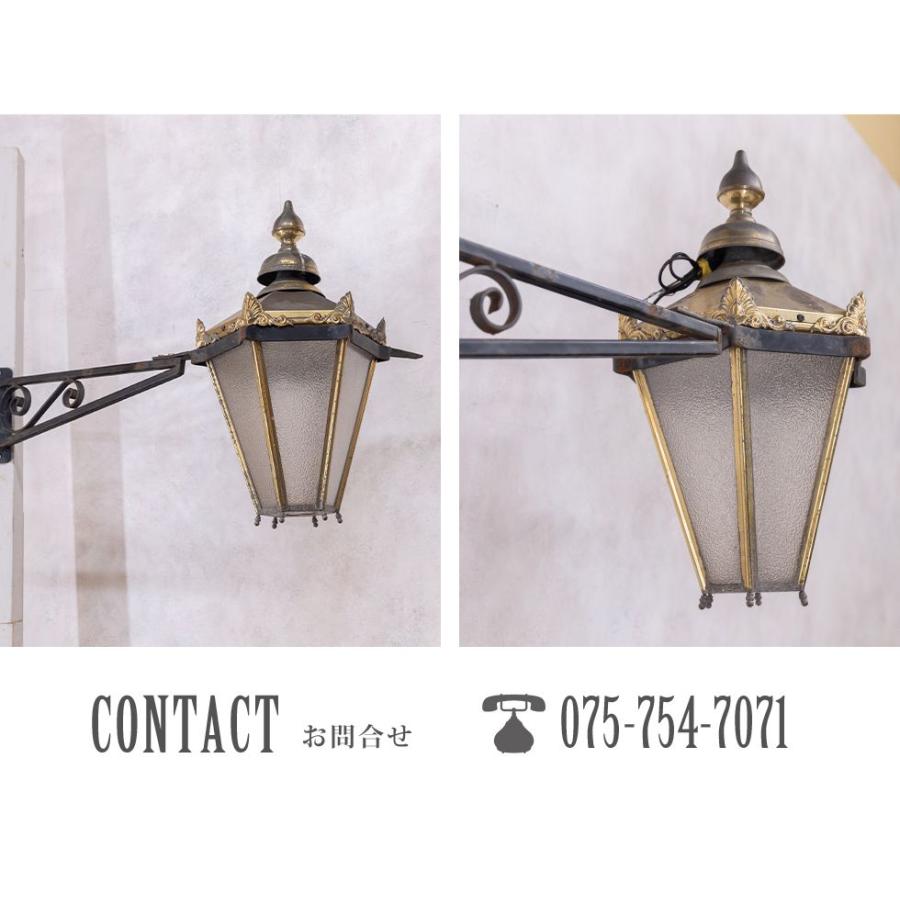 イギリス アンティーク ボール型 ランプ照明 壁掛け可能 イギリスアンティークの壁付け照明、真鍮製のおしゃれなウォール