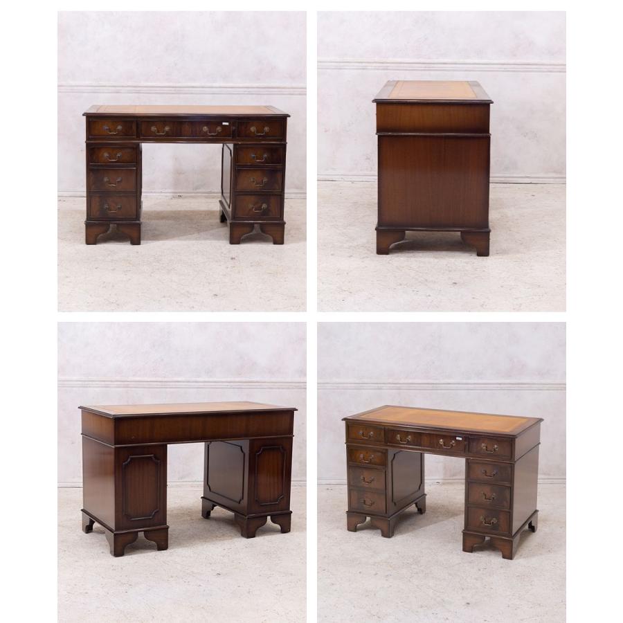 プレジデントデスク英国　アンティーク　イギリス　ヴィンテージ めっちゃ仕事できそう！】英国アンティークらしいブリティッシュ