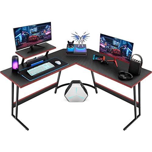 Victone ゲーミングデスク 幅130cm pcデスク L字型 パソコンコーナー