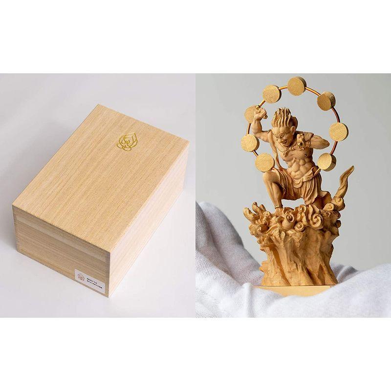 極小仏 雷神 （木製：ツゲ）＿木彫り 仏像 イSム 仏像ワールド（GSBら