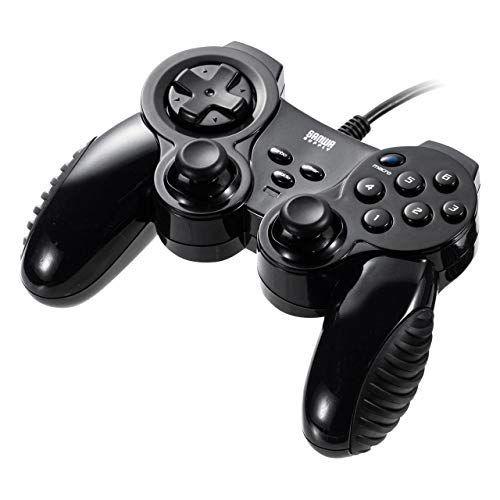 サンワダイレクト ゲームパッド 12ボタン 全ボタン連射対応 Xinput対応 振動機能付 Windows専用 400 Jyp70ubkx 別倉庫からの配送