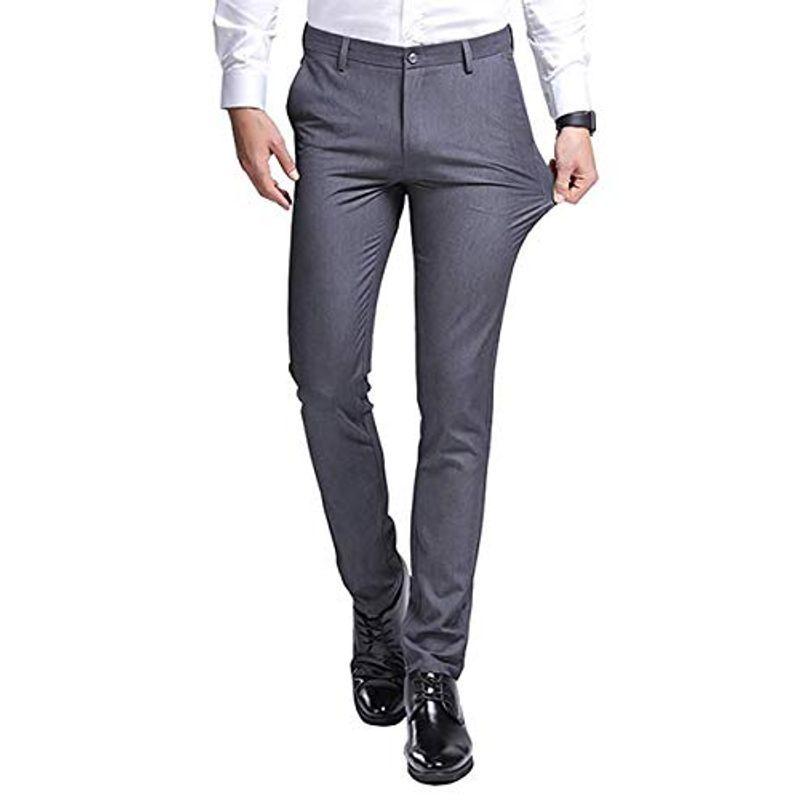 Heikiスラックス ビジネス 春夏 美脚 メンズ 通勤 スーツパンツ ノープリーツ スリム 防シワ ウォッシャブル ロング丈 31 グ スラックス Www Autole Co Il