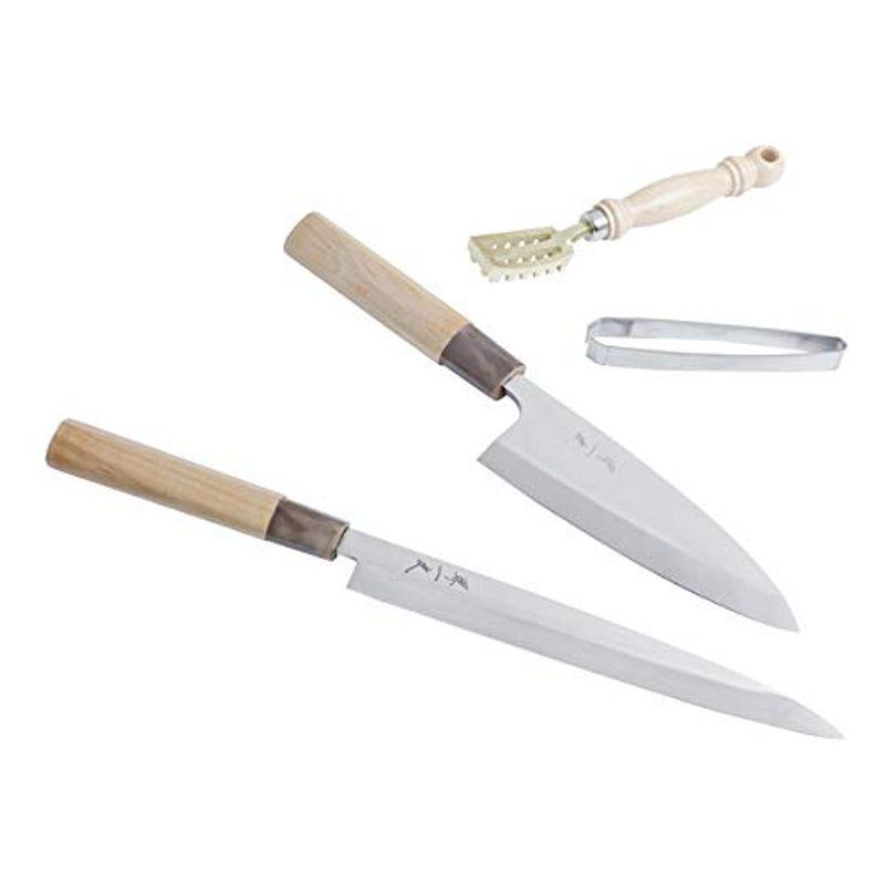 当店オーダー品 堺一次 ステンレス 柳刃包丁210mm 出刃包丁150mm 骨抜き うろこ取りセット オンラインストア売り出し Www Pesticon Sg