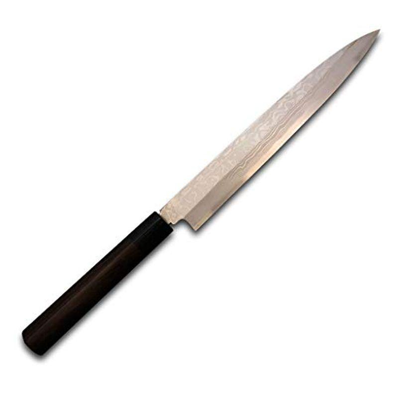 100 品質保証 仙助 青二鋼 ダマスカス 紫檀シノギ柄 魚 捌く 切り身 刺し盛 縞模様 刺身 刃渡り240mm クリアランス卸売り Www Superavila Com