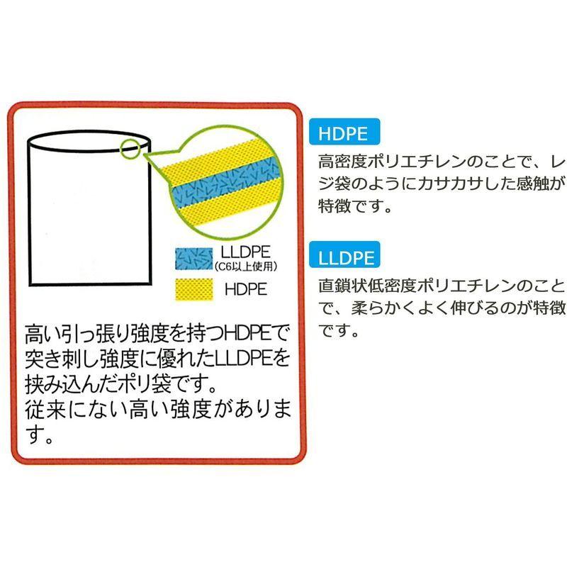ハウスホールドジャパン ゴミ袋 0.016ミリ厚 70L 半透明 10枚入り