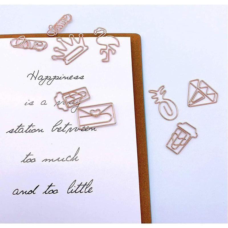 クリップ 40枚 色の カラフルなかわいいクラウンダイヤモンド のしおりのペーパークリップの文房具の装飾の学用品学生用品 ゼムクリップ ブックマーク 可愛い ステンレス製 メモ帳 文書 本用 100 の保証