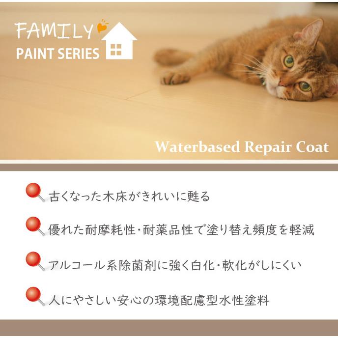 水性リペアコート 光沢クリアー【 ファミリーペイントシリーズ 】 250ml（フローリング塗装・木床メンテナンス・塗り替え） | ブランド登録なし | 02
