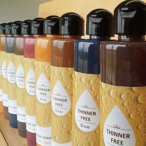 水性ウレタンニス【ダークブラウン：つやありタイプ】250ml 屋内木製品