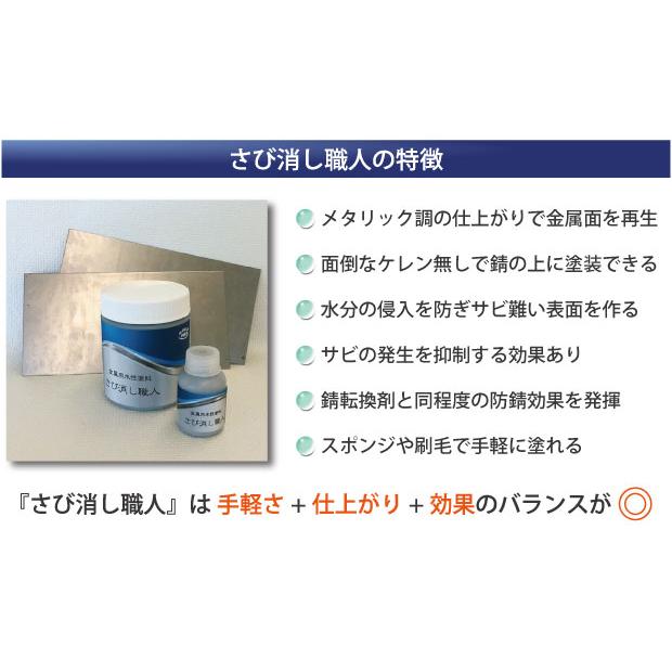 さび消し職人 【金属用水性塗料】 30ml　メタリック さび隠し 錆転換剤 ハケ付き容器 金属用下塗剤 | ブランド登録なし | 02
