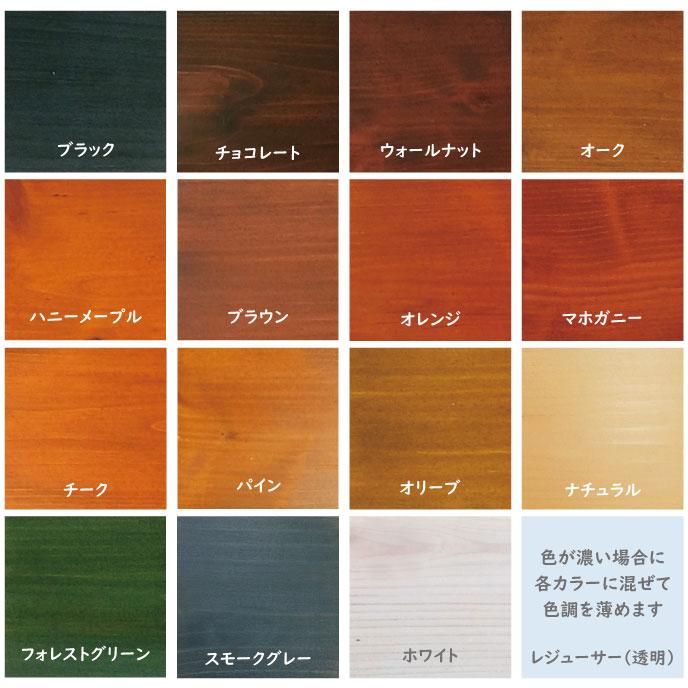 ウッドデッキ・ステイン オーク 0.7kg （水性塗料 / 屋外木部用） : 人