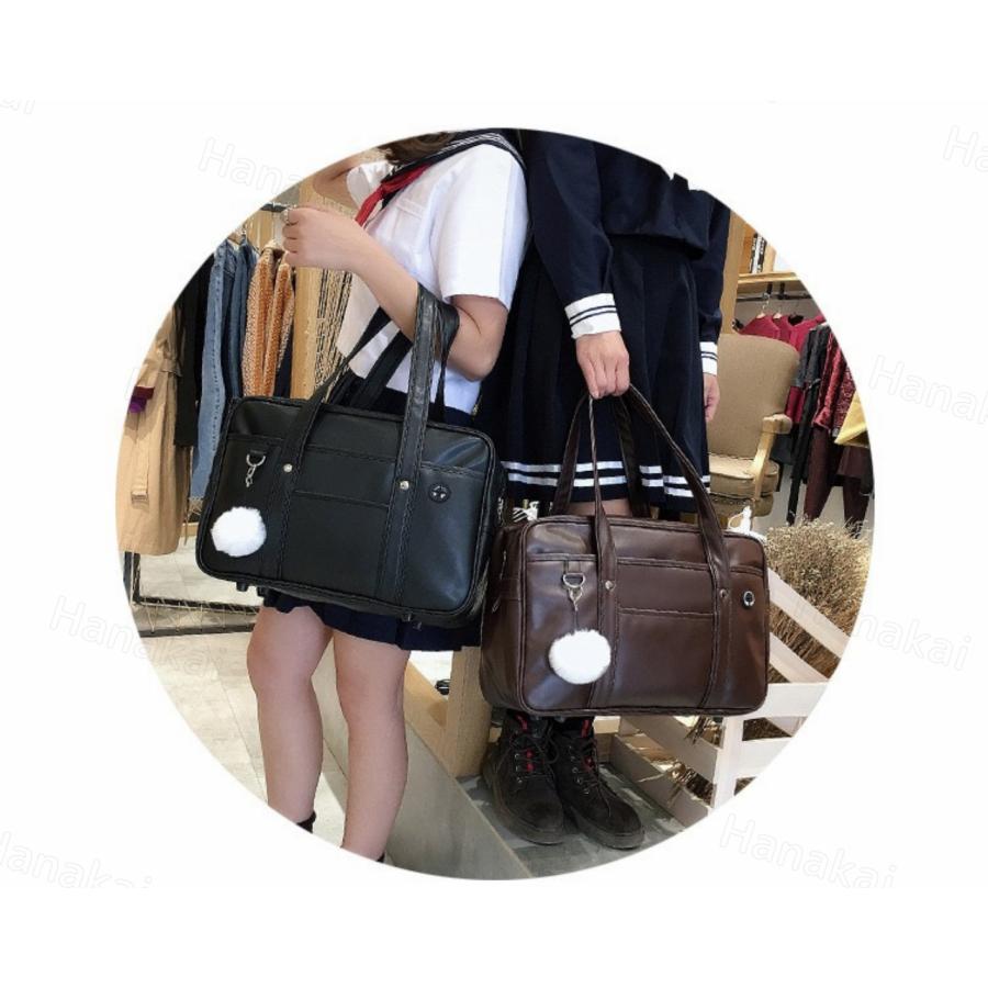スクールバッグ スクバ 制服バッグ シンプル肩掛け ショルダー