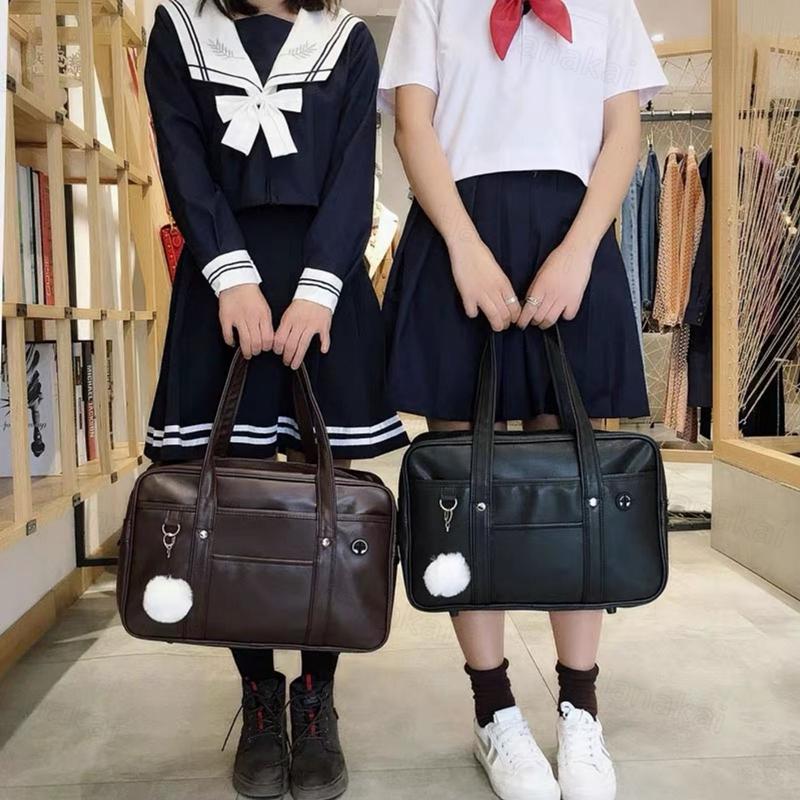 スクールバッグ スクバ 制服バッグ シンプル肩掛け ショルダー ファッション 学生鞄 合皮 通学 高校生 中学生 おしゃれ PUレザー ...