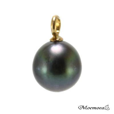 タヒチアンパール ブラックパール 大珠12.6mm濃いグリーン系パープル ペンダント 黒蝶 ハワイ タヒチ パール プレゼント